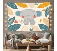 Generico Animale Selvatico Dei Cartoni Animati Arazzo da Parete per Camera da Letto, Botanico boho Grande Poster da Parete Decorativo, Colorato Panno in Tessuto Decorazione per Soggiorno 150x100 cm