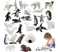Generico Animali artici Giocattoli, Statuine per bambini con animali polari del mare artico, Piccole figure di animali polari per bomboniera