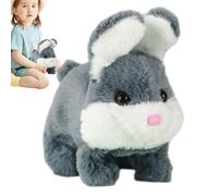Genérico Animali elettronici per bambini | Peluche per coniglietto che cammina e include il suono - Giocattolo morbido | per bambine e bambini, regalo per Pasqua compleanno e Natale