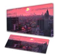 Generico Anime landscape mousepad, XXLgame keyboard pad, large pad with anti slip rubber base - smooth surface - office anime desktop mousepad - large computermousepad (E, 90×40cm)