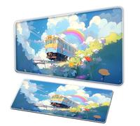 Generico Anime landscape mousepad, XXLgame keyboard pad, large pad with anti slip rubber base - smooth surface - office anime desktop mousepad - large computermousepad (A, 80×40cm)