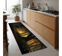 Generico Anime Tappeto Passatoia Corridoio 50 x 140 cm Cartoon Foresta Lucciole Tappeto Cucina Antiscivolo e Lavabile, Tappeti Runner Ingresso Tappetino Passatoia Lungo per Entrata Lavanderia