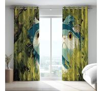 Generico Anime Tenda Termica Isolante Microfibra Blue White Fantasia Mare di Nuvole Isola Tenda per casa interni Morbide Termiche Isolanti per camera da letto e soggiorno 140L x 175A cm (2 Pannelli)