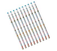 Generico Anti Drawing Pencils - 10 Pack Drawing Set, Pen Writing with Cute Designs, Pen Eraser, School Supplies, Pencil for Boys Girls Learning Homework Sketching Birthday Party at Home Living Room