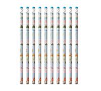 Generico Anti Drawing Pencils - 10 Pack Drawing Set, Pen Writing with Cute Designs, Pen Eraser, School Supplies, Pencil for Boys Girls Learning Homework Sketching Birthday Party at Home Living Room
