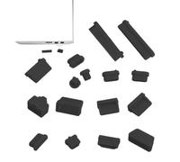 Generico Anti Dust Plug - Computer Port Cover | 16PCS Soft Silicone Dust Covers for Laptop PC Ports, Protective Stoppers for RJ45 USB Audio Type C Interfaces, Universal Device Maintenance Accessory