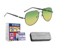 Generico Anti-Glare Night Driving Glasses - Polarized Yellow Lens Eyewear With 100 Cleaning Wipes And Case | High-Visibility Night Vision For Driving And Cycling; Windproof Sandproof Protection