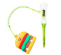 Generico Anti Lost Golf Tee Hanger, Cartoon Tee Ring Holder, Cute Food Theme Design, Secure Clip Attachment, Fun Golf Training Aid, Practice Accessory for Men Women Beginners Pros