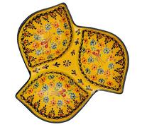 Generico Antipastiera a 3 Ciotole in Ceramica Turca - Eleganza Etnica Artigianale per il Tuo Tavolo Marocco Tunisia Etnico del Mondo 0507241317