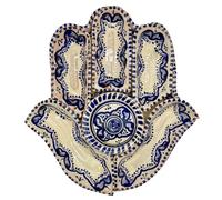 Generico Antipastiera Mano di Fatima in Ceramica Terracotta, Artigianato Marocchino-30x30x4- Tunisia,Marocco,Turchia-1311241403