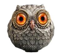 Generico Antique Metal Owl Statue - Miniature Bird Figurine Art Craft, Retro Owl Sculpture For Table, Desk & Shelf Home Decoration, Wise Ol Gift For Teachers & Book Lovers