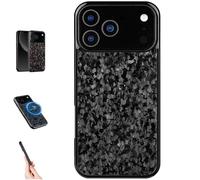Generico Apexcarbon Forged Carbon Fiber Phone Case for iPhone 17 Pro Max, for iPhone 17 Pro Max Case Aramid, All-Inclusive Magnetic Wireless Charging Anti-Fall Protective (Black,for iPhone 17 Promax)