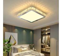 Generico Apparecchi a LED circolari di lusso leggeri Illuminazione calda for plafoniere da camera letto Lampada soffitto moderna e semplice for la casa(L45xW45cm Warm white)