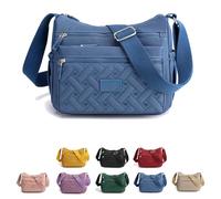 Generico Apparent Crossbody Bag,Ladies Travel Handbag,Nylon Shoulder Messenger Bag,Lightweight Travel Handbag for Woman (Blue)