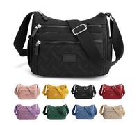 Generico Apparent Crossbody Bag, Large Capacity Waterproof Nylon Shoulder Messenger Bag, Versatile, Suitable for Everyday Use (Black)