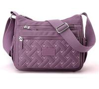 Generico Apparenth Messenger Bag, Nylon Shoulder Messenger Bag, Classic Luxury Crossbody Bag for Travel, Large Capacity Canvas Tote (Purple)