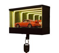 Generico Appendi-Chiavi Vettura Garage - ABS 10,5x6,5cm | Custodia Per Chiavetta Box | Gancio Infinito Per Telecomando Per Casa, Ufficio, Ingresso E Deposito Quotidiano