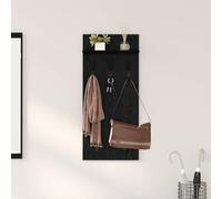 Generico Appendiabiti a Muro con Lo scaffale Rovere Nero 40 x 10 x 90 cm,Scaffalature,Scaffali e mensole per pareti-874452