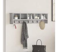 Generico Appendiabiti a Muro Grigio Cemento 100 x 16 x 26 cm,Scaffalature,Scaffali e mensole per pareti-874326