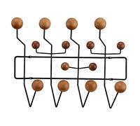 Generico Appendiabiti Appendiabiti Classico Hang It all Appendiabiti in Metallo con Sfere di Legno Pop di metà secolo Appendiabiti Minimalista Pratico Appendiabiti Sfere di Legno massello di Noce