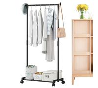 Generico Appendiabiti,Carrello Portabiti con Ruote - Organizzatore per Camera da Letto Lavanderia Garage Guardaroba e Bagno Commerciale