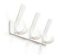 Generico Appendiabiti da Parete, Gancio In Acciaio Inox da Muro Moderno con 3/4/5/6/7/8 ganci, Attaccapanni Pratici, per Ingresso Cucina Bagno due Metodi di Installazione(Bianco,24cm*3hook)