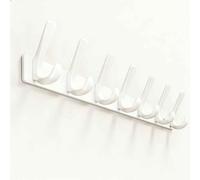 Generico Appendiabiti da Parete, Gancio In Acciaio Inox da Muro Moderno con 3/4/5/6/7/8 ganci, Attaccapanni Pratici, per Ingresso Cucina Bagno due Metodi di Installazione(Bianco,64cm*7hook)