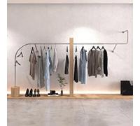 Generico Appendiabiti da Parete Resistente, Organizer con Base in Legno, Espositore Salvaspazio for Abbigliamento in Negozi, Boutique, Cabine Armadio e Grandi Magazzini