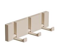 Generico Appendiabiti Pieghevole a Scomparsa in Alluminio, da Installare Dietro Le Porte di Ingresso/Camera da Letto/Bagno, con 3/4/5/6/7/8 Ganci(Beige,3 hooks)