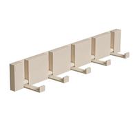 Generico Appendiabiti Pieghevole a Scomparsa in Alluminio, da Installare Dietro Le Porte di Ingresso/Camera da Letto/Bagno, con 3/4/5/6/7/8 Ganci(Beige,5 hooks)