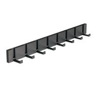 Generico Appendiabiti Pieghevole a Scomparsa in Alluminio, da Installare Dietro Le Porte di Ingresso/Camera da Letto/Bagno, con 3/4/5/6/7/8 Ganci(Black,8 hooks)
