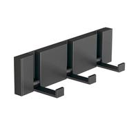 Generico Appendiabiti Pieghevole a Scomparsa in Alluminio, da Installare Dietro Le Porte di Ingresso/Camera da Letto/Bagno, con 3/4/5/6/7/8 Ganci(Black,3 hooks)