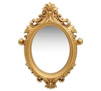 Generico Appendiabiti Specchio da Parete in Stile Rococò Antico con Ganci di Montaggio Specchio da Appendere Specchio Decorativo Specchio da Bagno Specchio da Ingresso Specchio da Armadio 56 x 76 cm