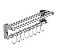 Generico Appendiutensili Da Cucina - Porta Taglierini In Acciaio Inossidabile Con Ganci, Guida Da Cucina Senza Foratura Per Riporre E Organizzare | Organizer Da Cucinas Per Utensili, Coltelli, Pent