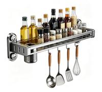 Generico Appendiutensili per Cucina Rack Multiuso Senza Trapano A Muro | Portautensili Multifunzionale da Cucina Per la Casa Sportello Forno Lavello Piano Cottura Griglia Padella Pentola Camper