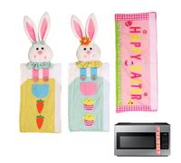 Generico Appliance Handle Covers - 16.14x5.71 Inches Easter Bunny Design Dishwasher Door Handle Covers | Kitchen Appliance Decor | for Oven Stove Dishwasher Freezer Home Use