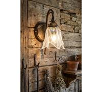 Generico Applique classico in ferro battuto con vetro di murano camera da letto e salotto alice-AP1