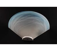 Generico Applique classico in vetro 1 luce Cono Azzurro lampada da parete a mezzaluna in vetro per bagno camera soggiorno cucina scala corridoio