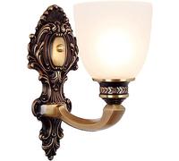 Generico Applique compatibili con soggiorno V-intage Applique da parete Apparecchio di illuminazione Lampade Luce Camera da letto di lusso Comodino Lampada da parete in rame, plafoniera