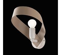 Generico Applique da parete moderno bianco e tortora, lampada da parete moderna, applique 1 luce, applique shabby chic, applique da parete tortora bon-131