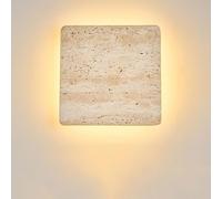 Generico Applique da Parete Vintage In Travertino Giallo di Metà Secolo con Montaggio a Parete LED per Camera da Letto Bagno E Arredamento per La Casa