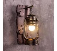 Generico Applique europea 2 confezioni Lampada da parete retrò Loft Industry - bar ristorante personalità americana in ferro battuto a cherosene corridoio,lampadario