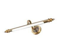 Generico Applique Vintage LED Specchio Bagno 51cm 12W, Lampada da Parete Orientabile Girevole, Impermeabile IP44, Luce per Trucco e Quadri, Bronzo