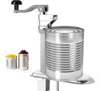 Generico Apriscatole Commerciale da 42 cm per Lattine Fino a 25,4 cm, Apriscatole Manuale Regolabile con Base, Apriscatole da Banco Industriale per Hotel, Ristoranti, BarSilver,25.4 * 11.2 * 48cm