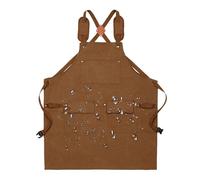 Generico Apron with Pockets | Adjustable Tool Kitchen Waterproof Accessories | Tool Apron with Pocket Cross-Back Straps,for Men Women Carpenter Woodworker Chef