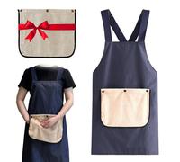 Generico Apron With Pockets For Women And Men Cross Back Design With Towel, Cross Back Apron with Pockets for Women (Blue)