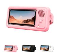 Generico Aqua Play Shower Phone Holder with Speaker, 100% Waterproof/Fog-Proof & Secure 360° Mount, Aquaplays - Waterproof Phone Holders for Bathroom Mirror Bathtub Kitchen (Pink)