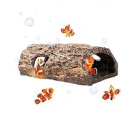 Generico Aquarium Cave Ornament - Tree Trunk Fish Habitat Decor for Tanks | Resin Hollow Log Shelter with Natural Texture Design, Hiding Spot Accessory for Aquarists Home Office Display
