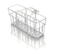Genérico Aquarium Plant Holder | 3-Compartment Adjustable Hydroponic Cups, Clear Aquarium Planter For Shrimp, Betta, Freshwater Fish, Terrarium, Home, Workplace, and Decorative Fish Tank Display