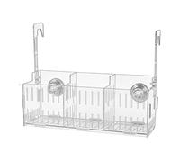 Generico Aquarium Plant Holder Basket - Clear Acrylic Hydroponic Hanger, Adjustable Height Double-Hook Aquarium Plant Basket For Decorating Corner Shelves, Vine, Moss, Landscaping &